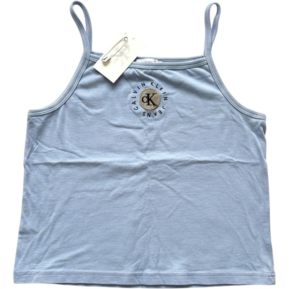 Calvin Klein Jeans Periwinkle Blue Logo Tank Top NWT  Large vintage 90s Y2K